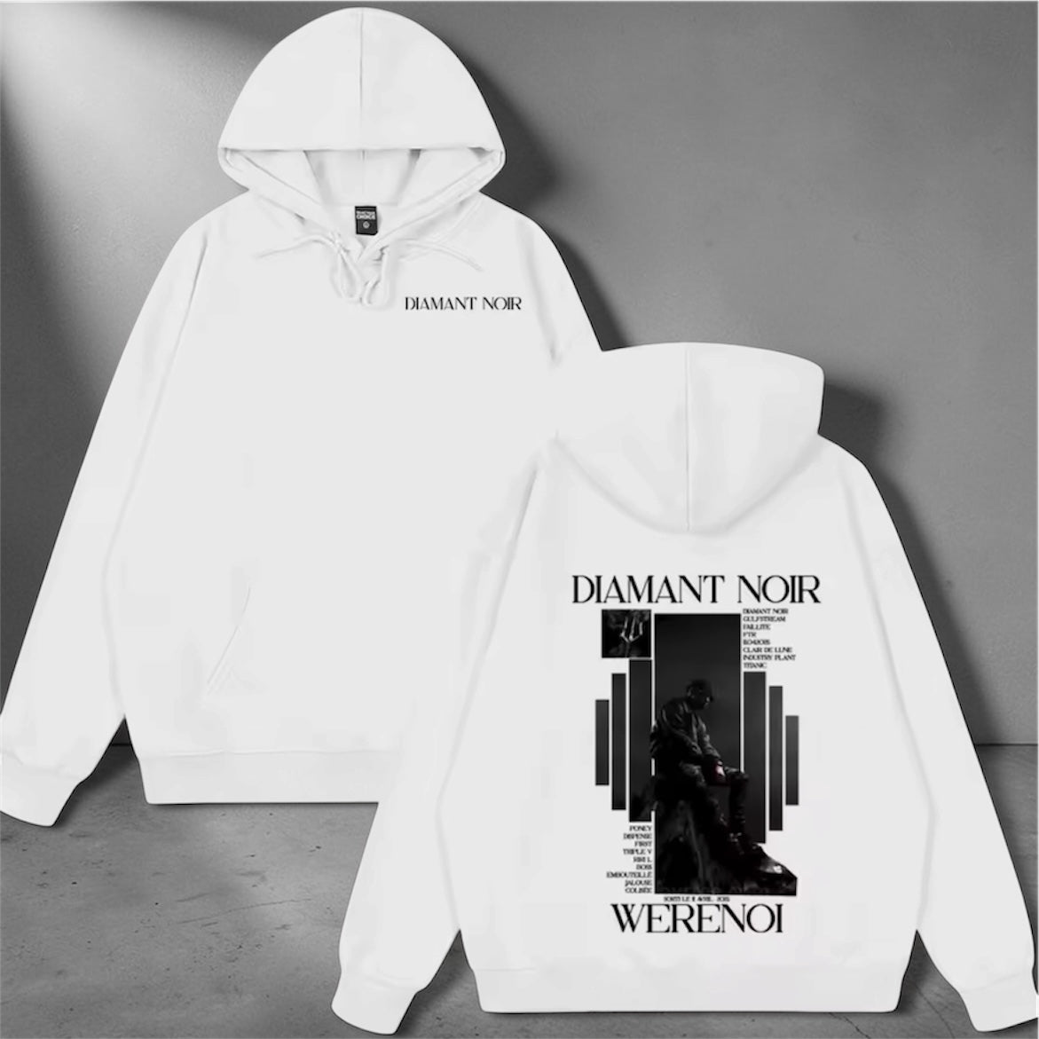 Pull werenoi Diamant noir blanc